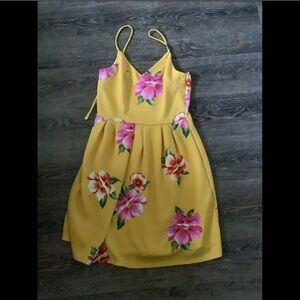 Yellow floral dress